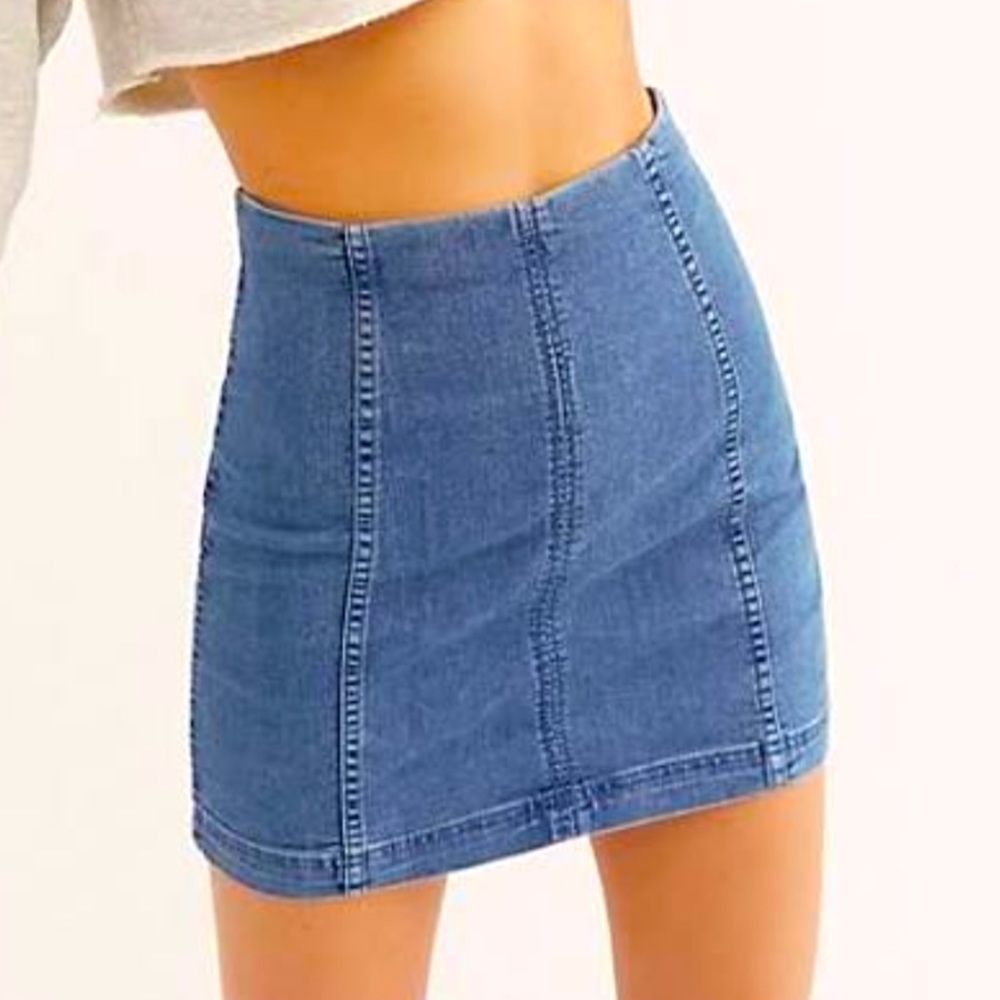 NWT Free People Denim Skirt Size 2